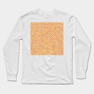 Geometric Flower Petal Pattern (Orange) Long Sleeve T-Shirt